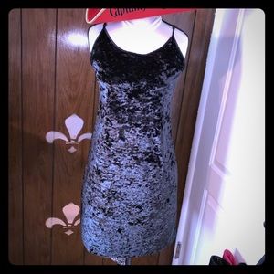 Victoria’s Secret Black Velvet Slip Dress